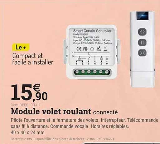 Module volet roulant connecté