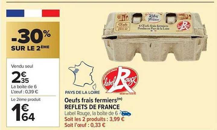 Oeufs frais fermiers(m) REFLETS DE FRANCE