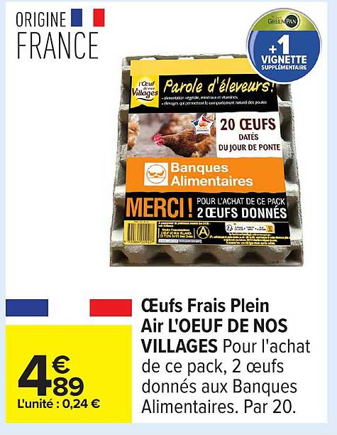 Œufs Frais Plein Air L'OEUF DE NOS VILLAGES