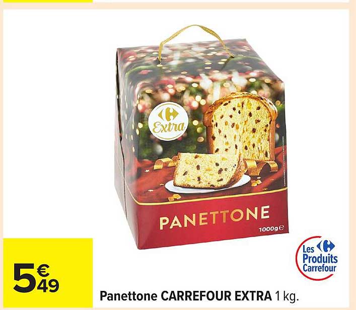 Panettone CARREFOUR EXTRA 1 kg.