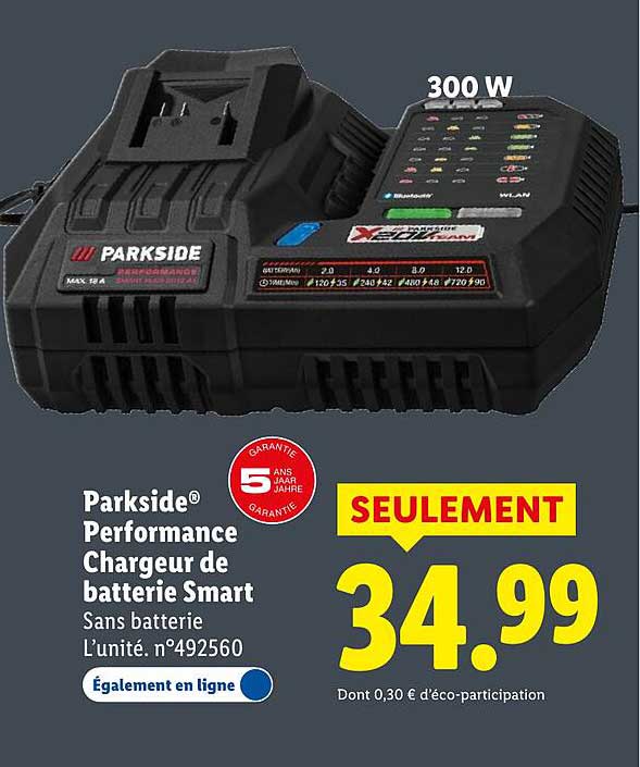 Parkside® Performance Chargeur de batterie Smart