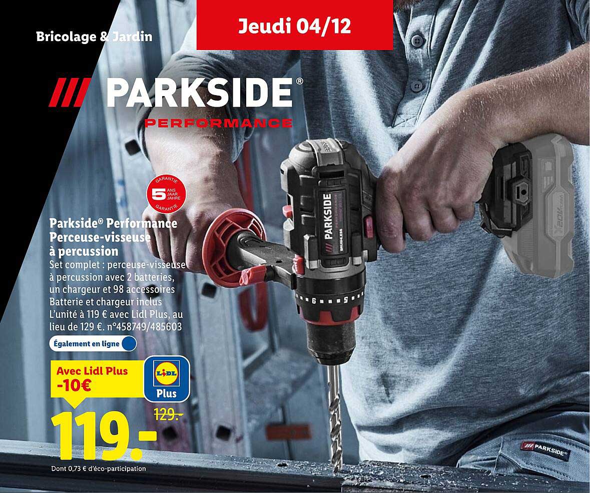 Parkside® Performance Perceuse-visseuse à percussion