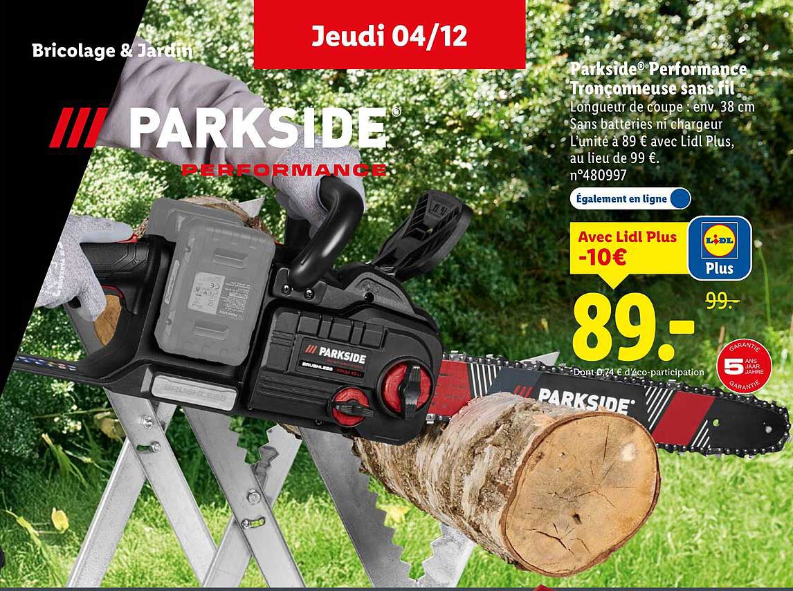 Parkside® Performance Tronçonneuse sans fil