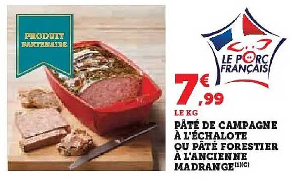Pâté de campagne à l'échalote ou pâté forestier à l'ancienne Madrange
