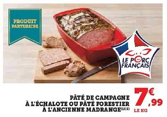 Pâté de campagne à l'échalote ou pâté forestier à l'ancienne Madrange