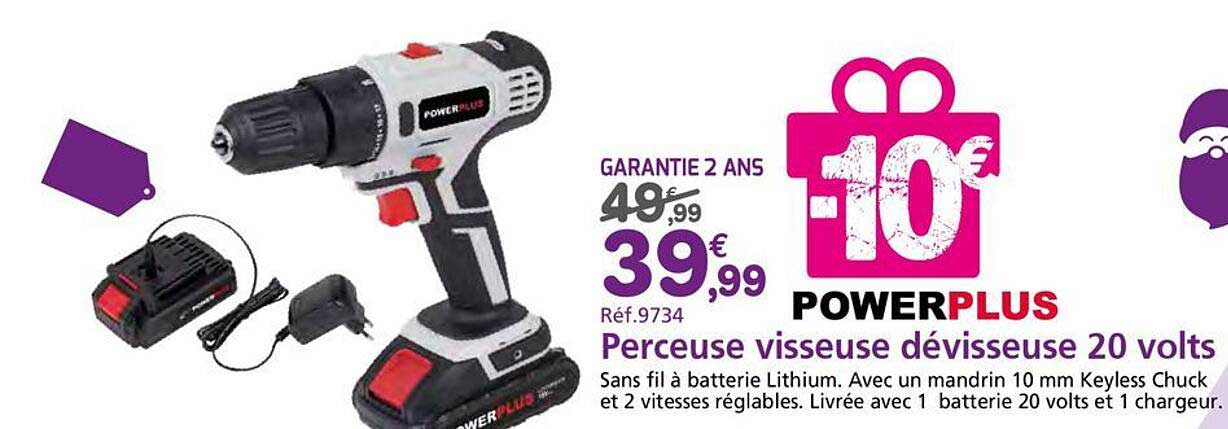 Perceuse visseuse dévisseuse 20 volts