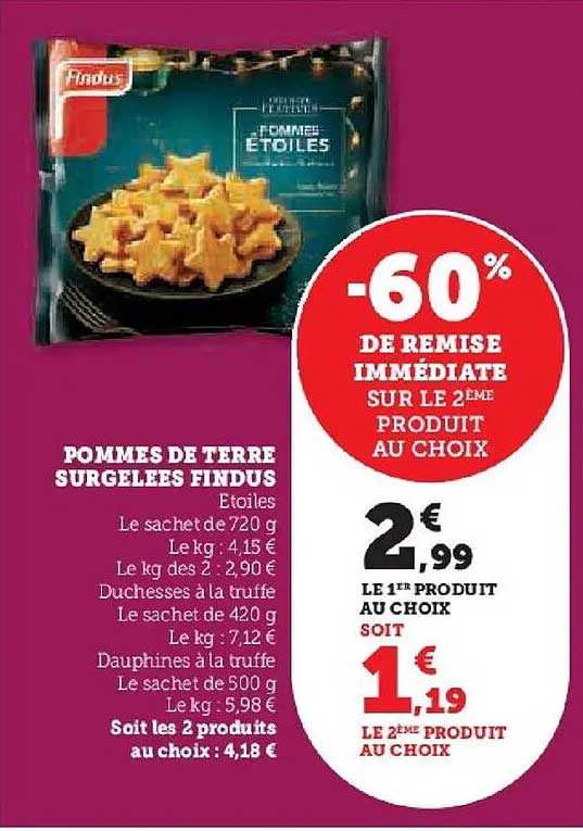 POMMES DE TERRE SURGELEES FINDUS