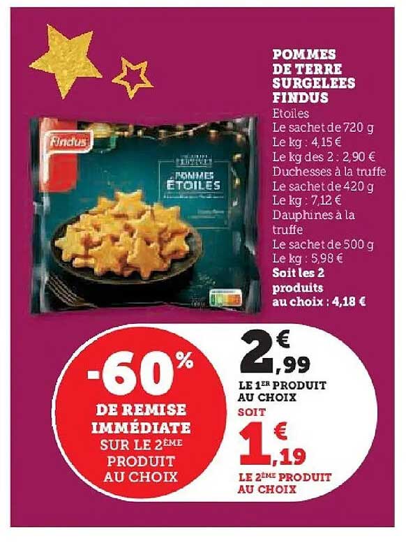 POMMES DE TERRE SURGELEES FINDUS