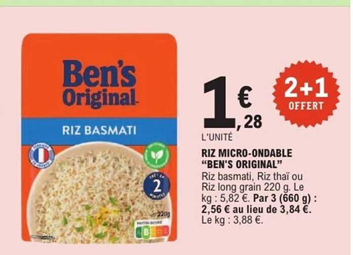 RIZ MICRO-ONDABLE "BEN'S ORIGINAL"