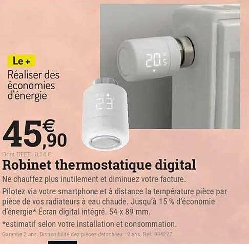 Robinet thermostatque digital