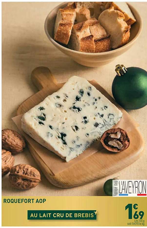 ROQUEFORT AOP AU LAIT CRU DE BREBIS