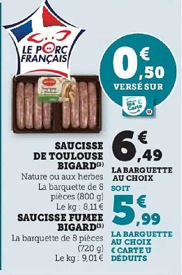 Saucisse de Toulouse Bigard