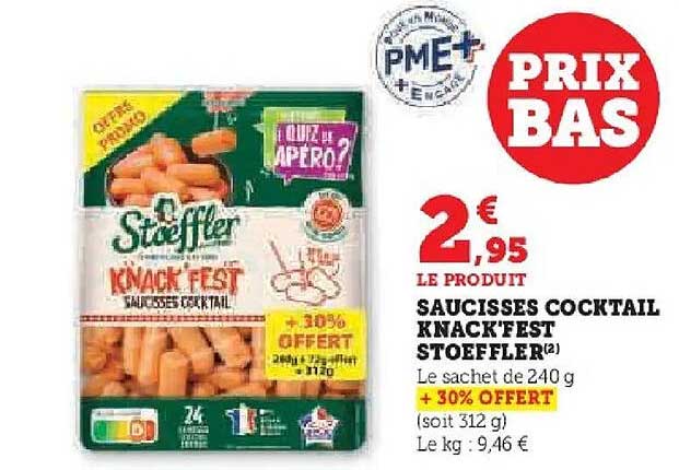 SAUCISSES COCKTAIL KNACK’FEST STOEFFLER