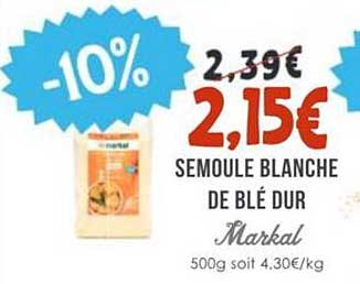 Semoule Blanche de Blé Dur Markal