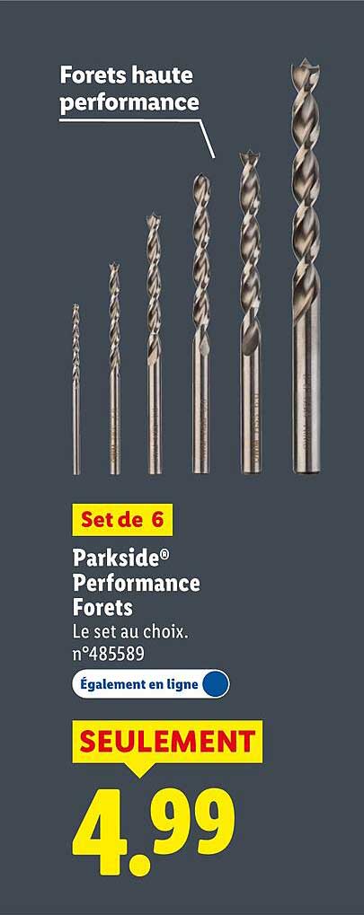 Set de 6 Parkside® Performance Forets