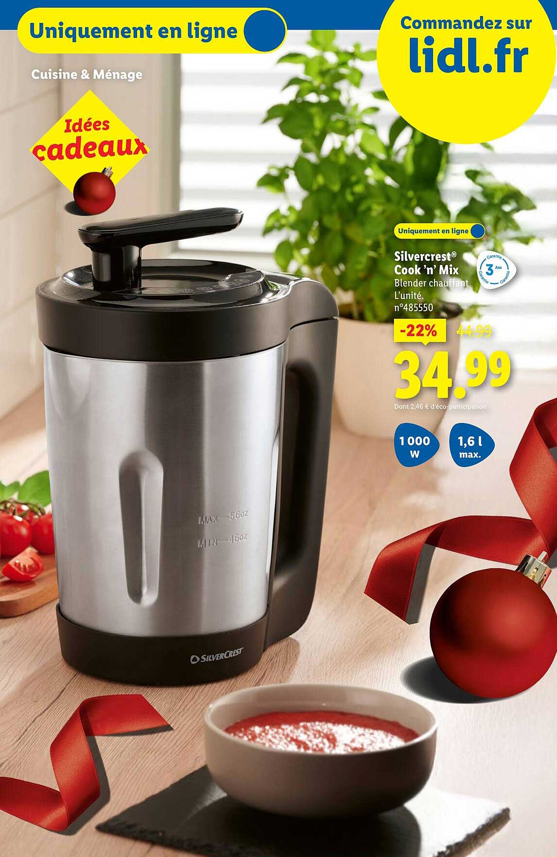 Silvercrest® Cook’n’Mix Blender chauffant L’unité n°485550