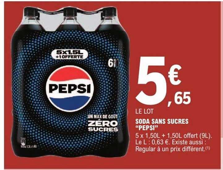 SODA SANS SUCRES "PEPSI"