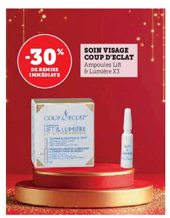SOIN VISAGE COUP D'ECLAT Ampoules Lift & Lumière X3