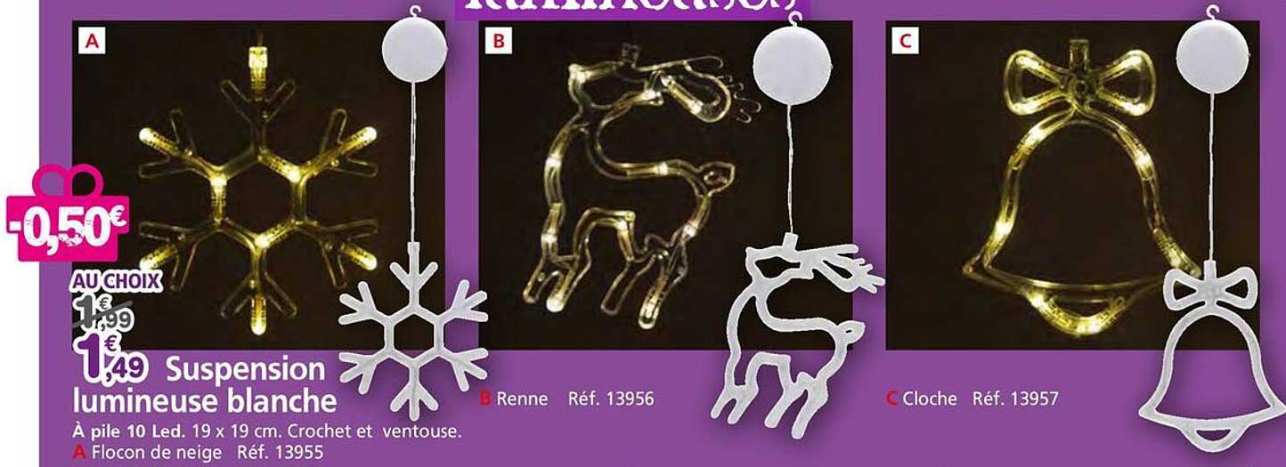 Suspension lumineuse blanche