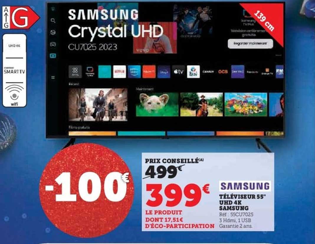 Téléviseur 55" UHD 4K SAMSUNG