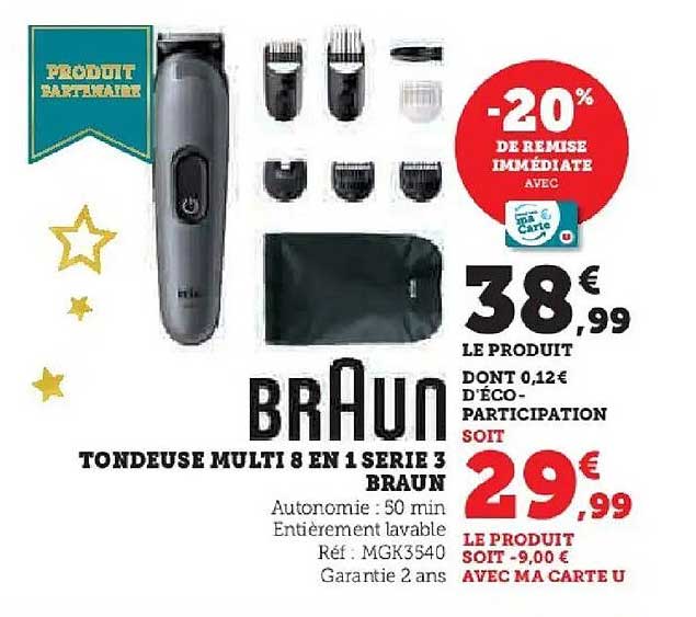 Tondeuse Multi 8 en 1 Série 3 Braun