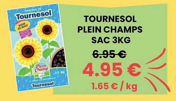 TOURNESOL PLEIN CHAMPS SAC 3KG