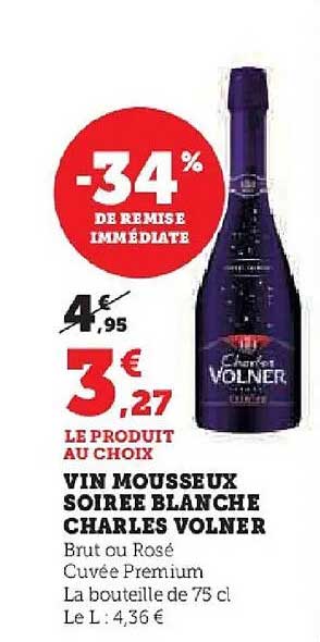 VIN MOUSSEUX SOIREE BLANCHE CHARLES VOLNER