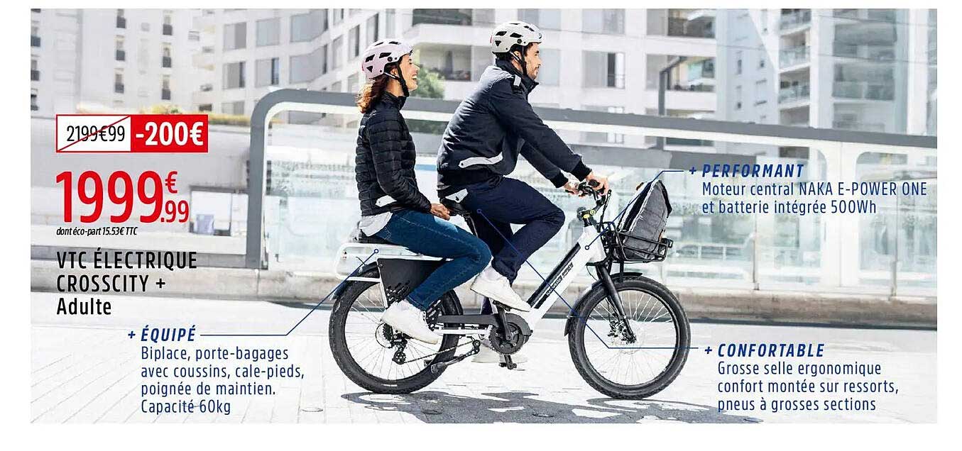 VTC ÉLECTRIQUE CROSSCITY + Adulte