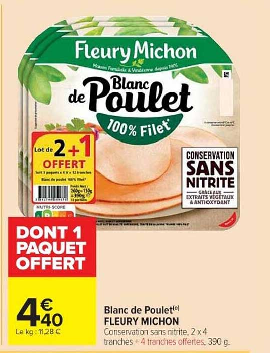 Blanc de Poulet Fleury Michon