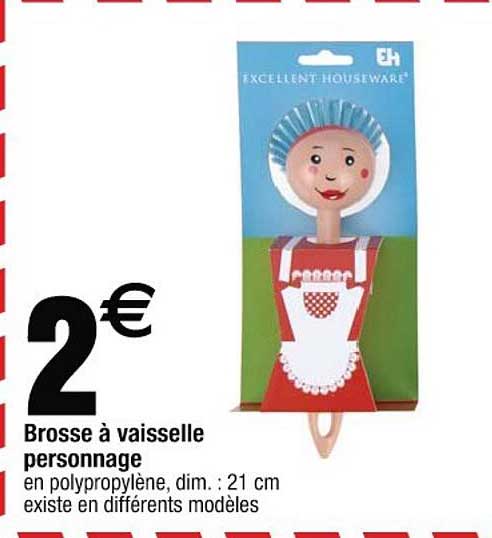 Brosse à vaisselle personnage