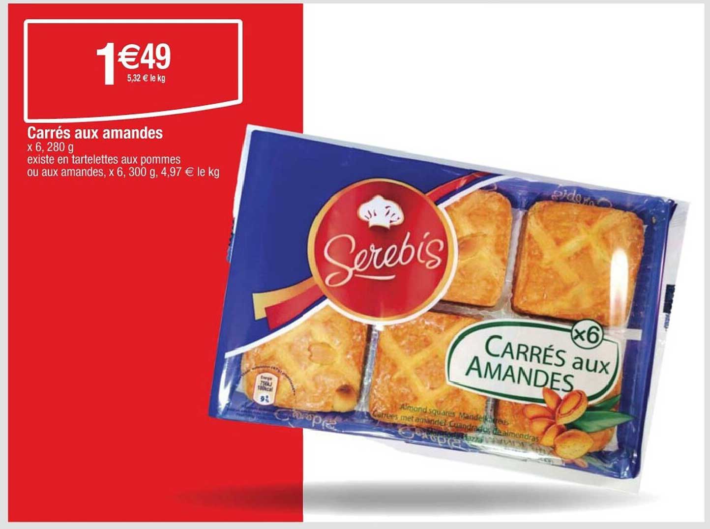 Carrés aux amandes