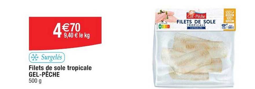 Filets de sole tropicale GEL-PÊCHE