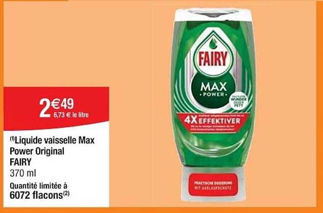 Liquide vaisselle Max Power Original FAIRY