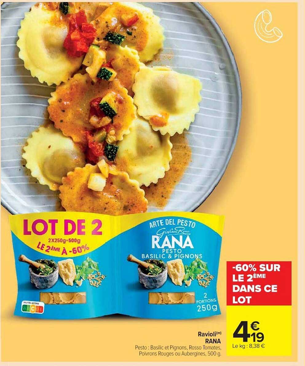 Ravioli(m) RANA PESTO Basilic & Pignons