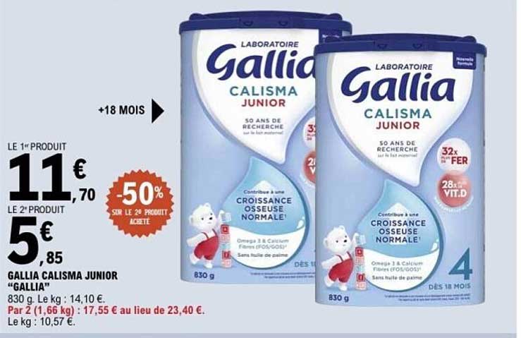 Promo Gallia Calisma Junior “Gallia” chez E.Leclerc - 123Catalogue.fr