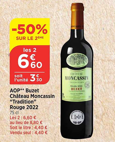 AOP** Buzet Château Moncassin “Tradition” Rouge 2022
