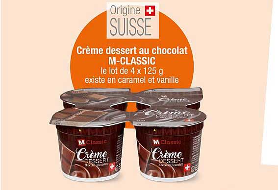 Crème dessert au chocolat M-CLASSIC
