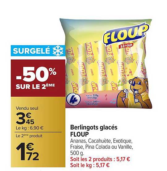 Berlingots glacés FLOUP