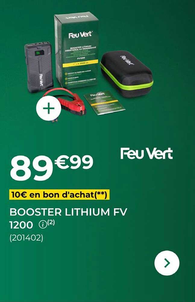 Promo Booster Lithium Fv 1200 chez Feu Vert - 123Catalogue.fr