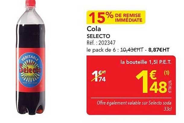 Select Cola Promo Cola Selecto chez METRO - 123Catalogue.fr