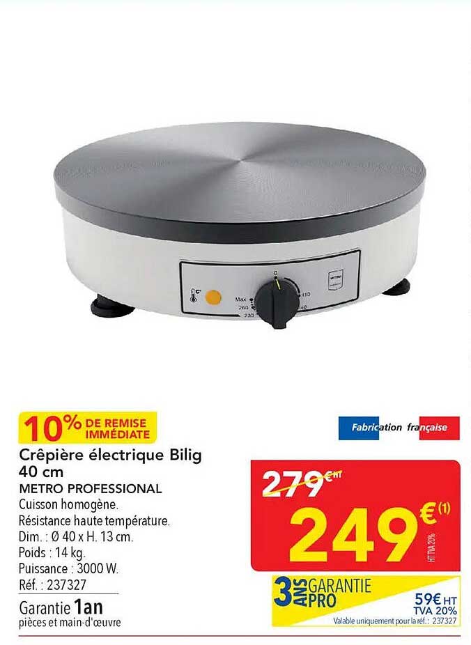 Crêpière électrique Bilig 40 cm