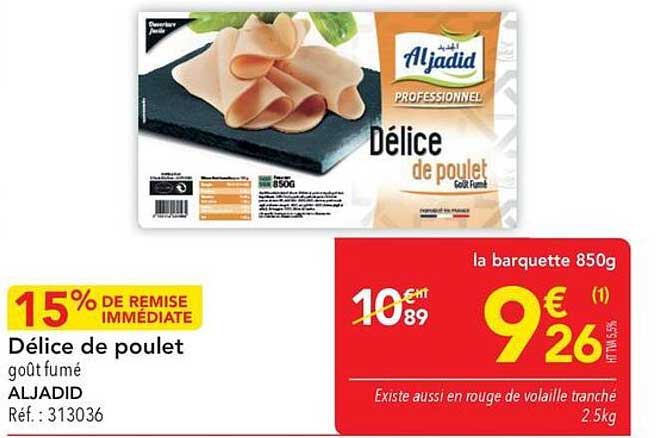 Délice de poulet goût fumé