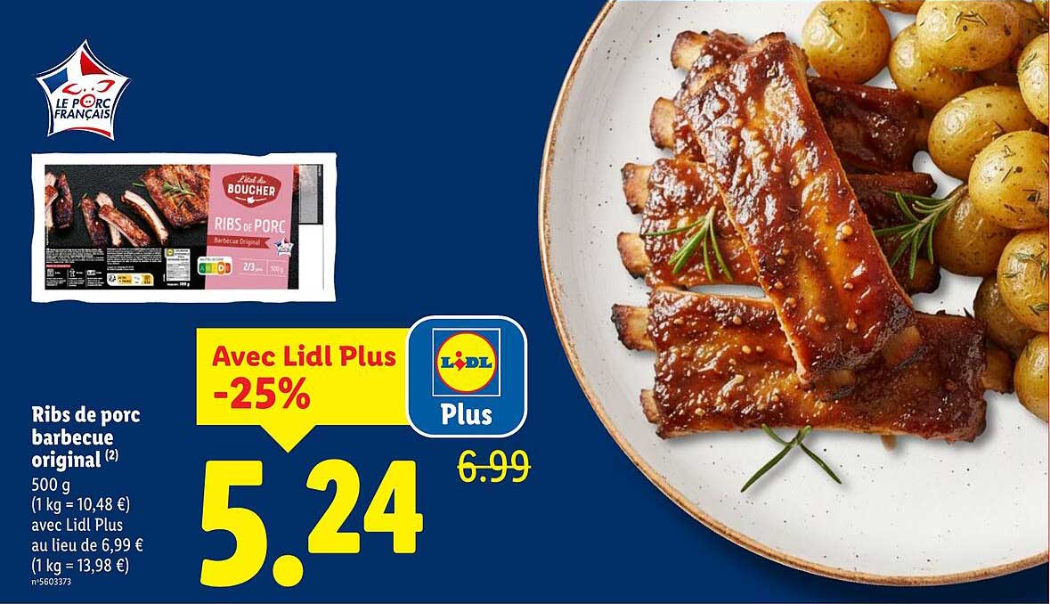 Lidl Pork Rib Rack Promo Ribs De Porc Barbecue Original chez Lidl - 123Catalogue.fr