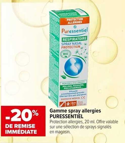 Gammes spray allergies PURESSENTIEL