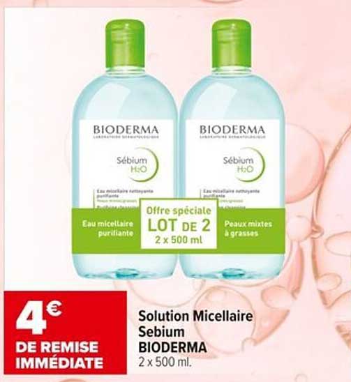 Solution Micellaire Sebium BIODERMA 2 x 500 ml