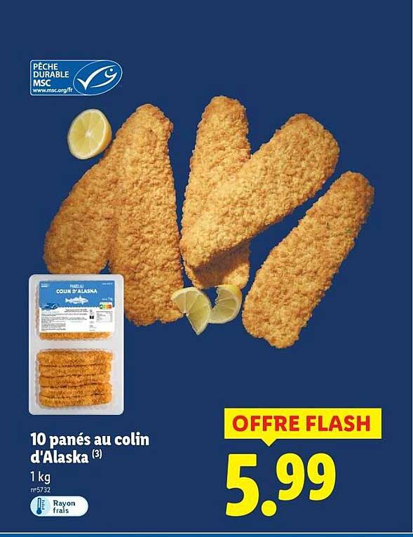 10 panés au colin d'Alaska
