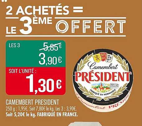 2 ACHETÉS = LE 3ème OFFERT