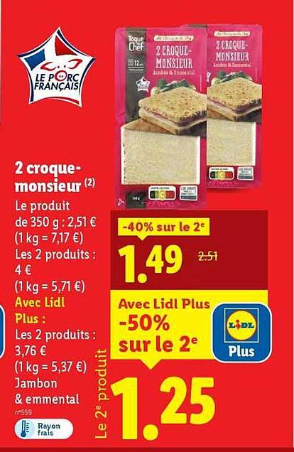 2 croque-monsieur