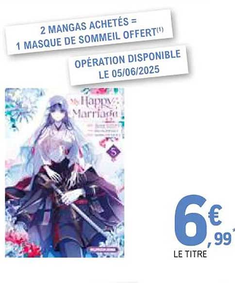 2 MANGAS ACHETÉS = 1 MASQUE DE SOMMEIL OFFERT