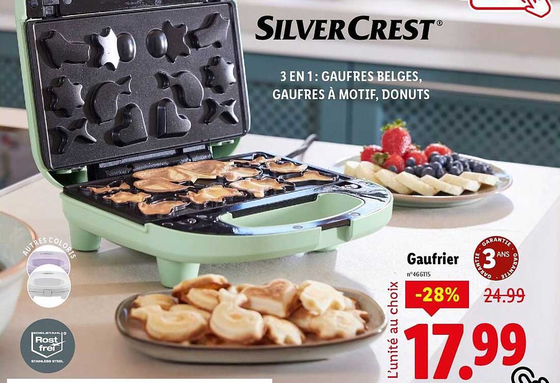 3 EN 1 : GAUFRES BELGES, GAUFRES À MOTIF, DONUTS